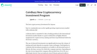 
                            9. CoinBuzz New Cryptocurrency Investment Program — Steemit
