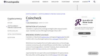 
                            11. Coincheck - Investopedia