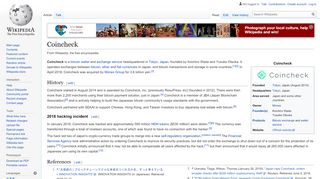 
                            10. Coincheck - Wikipedia