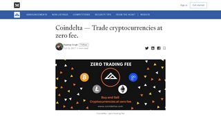 
                            5. Coindelta — Trade cryptocurrencies at zero fee. – coindelta – Medium
