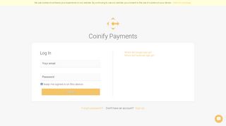 
                            1. Coinify: Log In