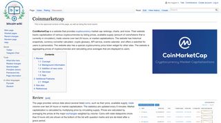 
                            8. CoinMarketCap. All about cryptocurrency - Bitcoin Wiki