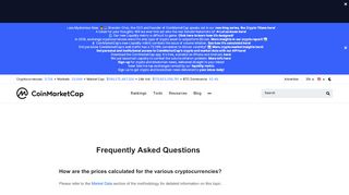 
                            5. CoinMarketCap FAQ