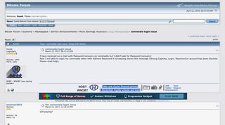
                            3. coinmedia login issue - Bitcointalk