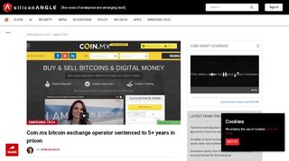 
                            11. Coin.mx bitcoin exchange operator sentenced to 5+ years in prison ...