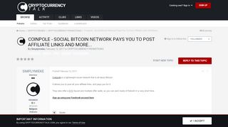 
                            11. Coinpole - Social Bitcoin Network Pays You To Post Affiliate Links ...