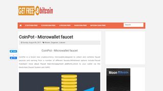 
                            12. CoinPot - Microwallet faucet - Free Bitcoin