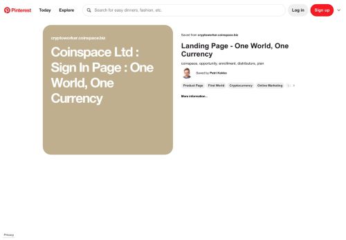 
                            7. Coinspace Ltd : Sign In Page : One World, One Currency | Online ...