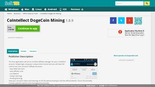 
                            6. CoIntellect DogeCoin Mining 1.8.9 Free Download