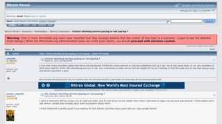 
                            2. Coinurl shorting service paying or not paying ? - Bitcointalk