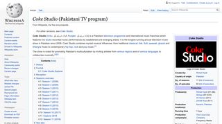
                            11. Coke Studio (Pakistani TV program) - Wikipedia