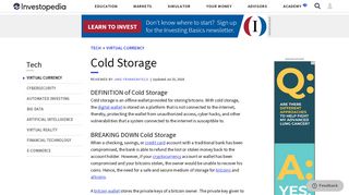 
                            12. Cold Storage - Investopedia