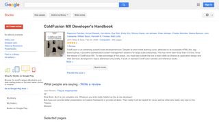 
                            5. ColdFusion MX Developer's Handbook - Google Books Result