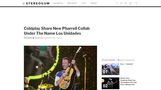 
                            11. Coldplay Change Band Name To Los Unidades? - Stereogum