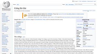 
                            9. Coleg Sir Gâr - Wikipedia