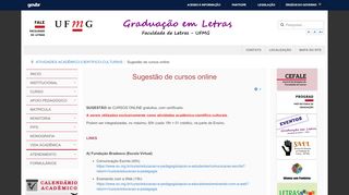 
                            11. Colegiado de Graduação da Faculdade de Letras da UFMG ...