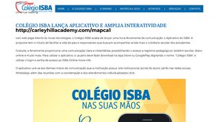 
                            2. COLÉGIO ISBA LANÇA APLICATIVO E AMPLIA INTERATIVIDADE ...