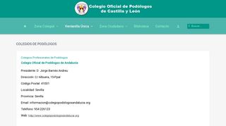 
                            9. Colegio Oficial de Podólogos de Castilla y León - Colegios de ...