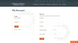 
                            7. Coleman Homes Account Login/Setup | Coleman Homes