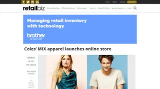 
                            7. Coles' MIX apparel launches online store - retailbiz