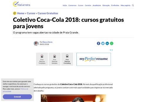 
                            10. Coletivo Coca-Cola 2018: cursos gratuitos para jovens - ViaCarreira