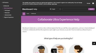 
                            2. Collaborate Ultra Experience Help | Blackboard Help
