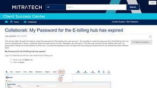
                            3. Collaborati: INTERNAL - My Password for the E-billing hub has ...