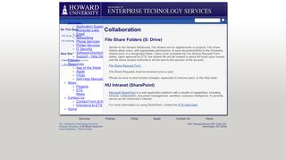 
                            13. Collaboration - Enterprise Technology Services - Howard University