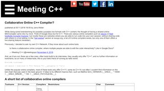 
                            8. Collaborative Online C++ Compiler? - Meeting C++