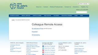 
                            11. Colleague Remote Access - HSHS St. John's Hospital, Springfield, IL