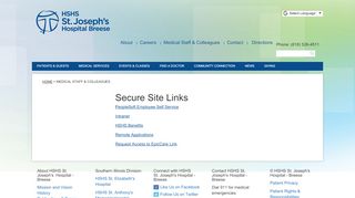 
                            10. Colleague Secure Login - HSHS St. Joseph's Hospital, Breese, Illinois