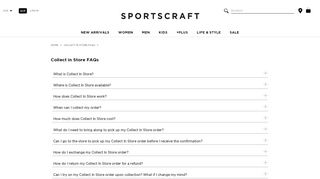 
                            12. Collect in Store FAQs - Sportscraft