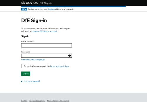 
                            1. COLLECT Login - IIS Windows Server - Department for Education