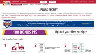 
                            13. Collect Points Overview | Upload Receipt | Kellogg's Family Rewards™