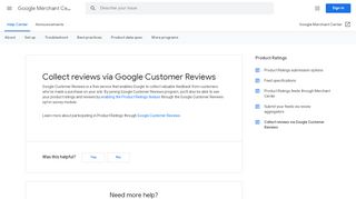 
                            1. Collect reviews via Google Customer Reviews - Google Merchant ...