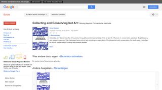 
                            11. Collecting and Conserving Net Art: Moving beyond Conventional Methods