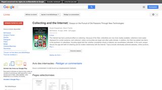 
                            10. Collecting and the Internet: Essays on the Pursuit of Old Passions ... - Résultats Google Recherche de Livres