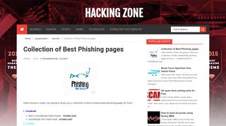 
                            6. Collection of Best Phishing pages - Hacking Zone
