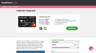 
                            10. Collector Easycard - Ett kreditkort som nästan alla kan få | Kreditkort ...