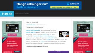 
                            12. Collector EasyCard - Kreditkort, bankkort & betalkort - iKort .se