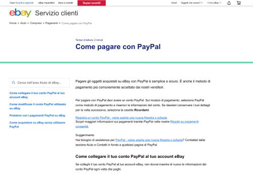 
                            11. Collegamento del conto PayPal all'account eBay
