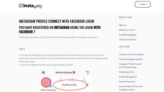 
                            7. Collegare profilo Instagram con login Facebook - Support - Instaeasy.it