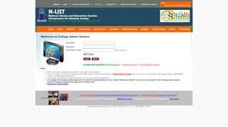 
                            13. College Admin Login - N-LIST: National Library and Information ...