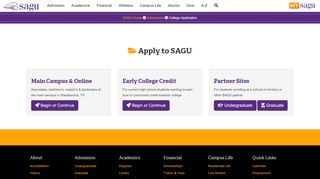 
                            5. College Application - SAGU