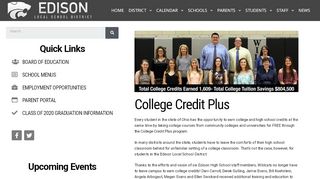 
                            8. College Credit Plus – Edison Local School District