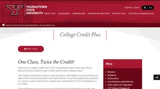 
                            10. College Credit Plus | YSU