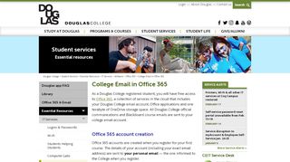 
                            10. College Email for students in Office 365 - Douglas College