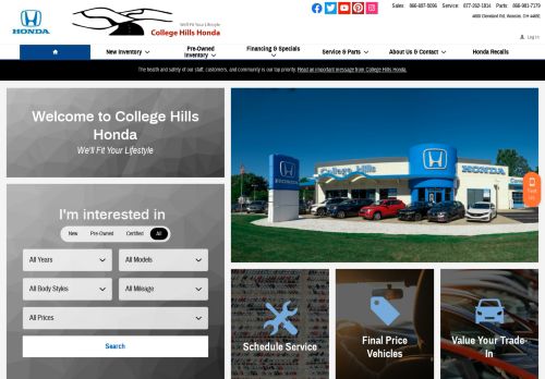 
                            6. College Hills Honda | Honda Dealership in Wooster, OH