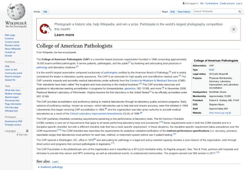 
                            2. College of American Pathologists - Wikipedia