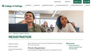 
                            10. College of DuPage - Registration - Register for Classes